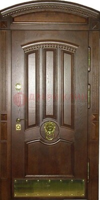 Хорошая стальная арочная дверь с декоративным элементом ДА-23 в Павловском Посаде