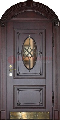 Арочная металлическая дверь с виноритом ДА-38 в Павловском Посаде