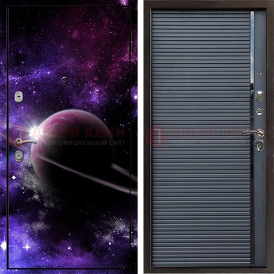 Металлическая дверь с фотопечатью Сатурна ДФ-20 в Павловском Посаде