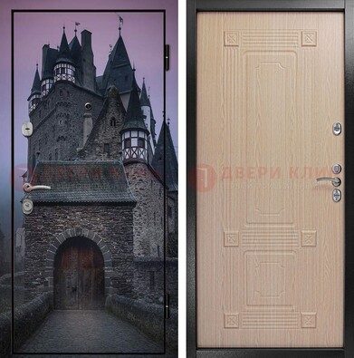 Входная металлическая дверь с фотопечатью замка ДФ-38 в Павловском Посаде