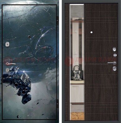 Железная дверь с фотопечатью космической фантастики ДФ-51 в Павловском Посаде