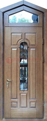 Железная дверь Винорит с фрамугой для частного дома ДФГ-34 в Павловском Посаде