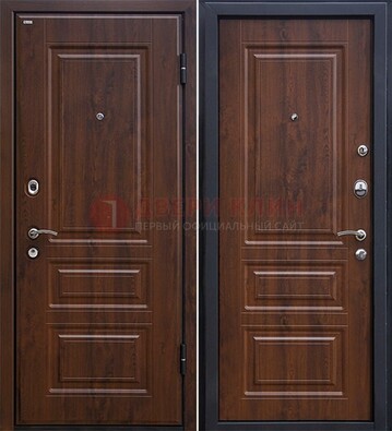 Темная металлическая дверь с МДФ ДМ-140 в Павловском Посаде