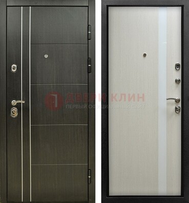 Морозостойкая темная металлическая дверь с МДФ ДМ-164 в Павловском Посаде