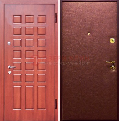 Входная дверь с МДФ и винилискожей ДМ-178 для офиса в Павловском Посаде