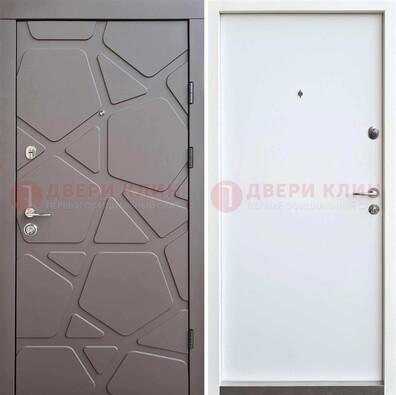 Серая входная дверь с филенчатой МДФ ДМ-216 в Павловском Посаде