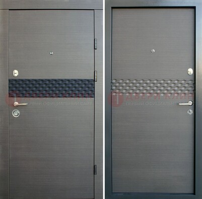 Темно-серая стальная дверь с МДФ ДМ-218 в Павловском Посаде