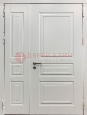 Полуторная светлая металлическая дверь с МДФ ДМ-336 в Павловском Посаде