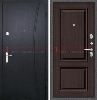 Темная стальная дверь с МДФ панелями ДМ-362 в Павловском Посаде