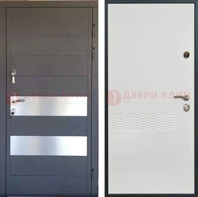 Металлическая дверь МДФ темная и светлая ДМ-420 в Павловском Посаде