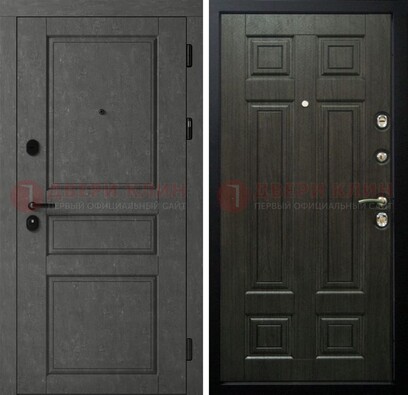 Серая стальная дверь с классическими МДФ ДМ-456 в Павловском Посаде