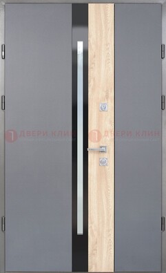 Полуторная металлическая дверь с МДФ ДМ-503 в Павловском Посаде