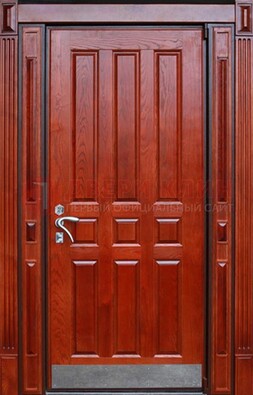 Красная входная дверь для улицы с МДФ ДМ-532 в Павловском Посаде
