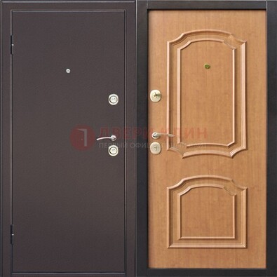 Темная железная дверь с порошковым покрытием ДП-10 в Саранске