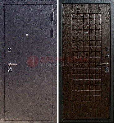 Серая металлическая дверь с порошковым напылением ДП-153 в Павловском Посаде