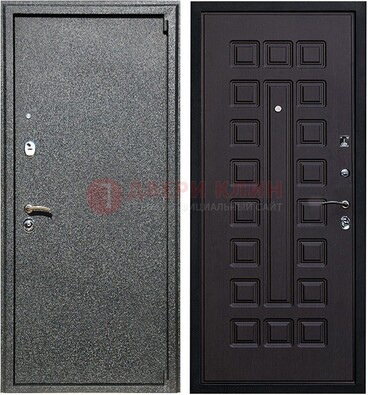 Черная стальная дверь с порошковым покрытием ДП-196 в Саранске
