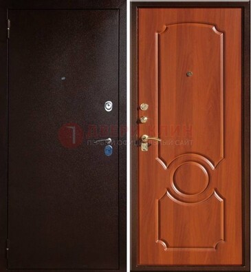 Темная железная дверь с порошковым напылением ДП-46 в Павловском Посаде