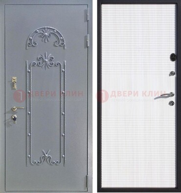 Черная входная дверь с порошковым покрытием ДП-67 в Павловском Посаде