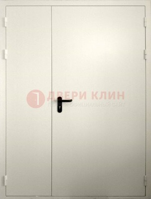 Белая противопожарная двупольная дверь ДПМ-02/60 в Павловском Посаде