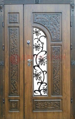 Морозостойкая металлическая парадная дверь ДПР-12 в Павловском Посаде