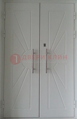 Парадная двухстворчатая дверь с фрезерованным МДФ ДПР-14 в Павловском Посаде