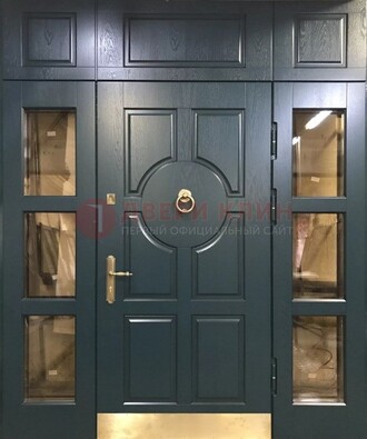 Стальная парадная дверь ДПР-64 со стеклопакетом в Павловском Посаде