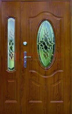 Парадная дверь со стеклянными вставками ДПР-73 для дома в Павловском Посаде