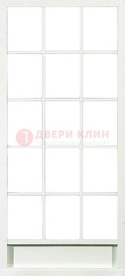 Железная решетчатая дверь в белом цвете ДР-10 в Павловском Посаде