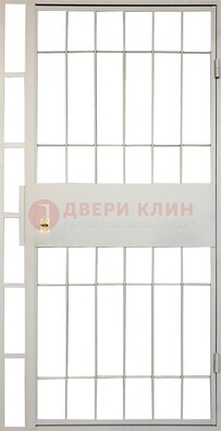Железная решетчатая дверь в белом цвете ДР-19 в Павловском Посаде