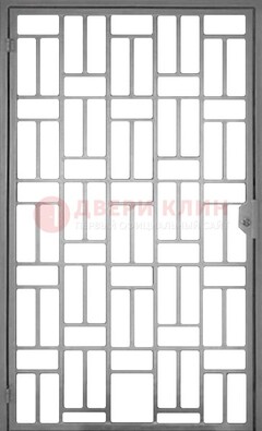 Металлическая решетчатая дверь в сером цвете ДР-23 в Павловском Посаде
