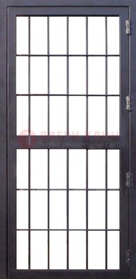 Темная стальная решетчатая дверь ДР-34 в Павловском Посаде