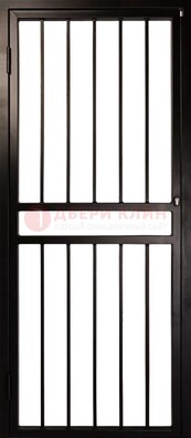 Темная стальная решетчатая дверь для дома ДР-45 в Павловском Посаде