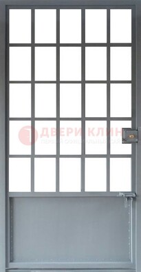 Металлическая решетчатая дверь в сером цвете ДР-7 в Павловском Посаде