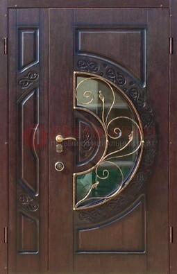Полуторная железная дверь Винорит в классическом стиле ДСК-272 в Павловском Посаде