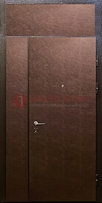 Тамбурная дверь с верхней фрамугой с винилискожей ДТМ-7 в Павловском Посаде