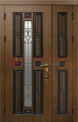 Полуторная входная дверь с виноритом ДВТ-169 в Павловском Посаде