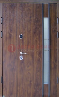 Стальная дверь с виноритом и стеклом ДВТ-187 в Павловском Посаде
