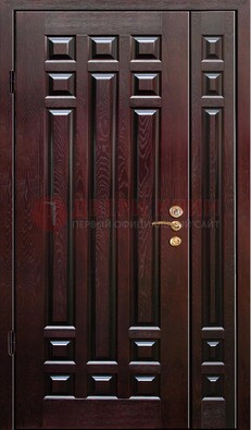 Коричневая металлическая дверь с виноритом ДВТ-20 в Павловском Посаде
