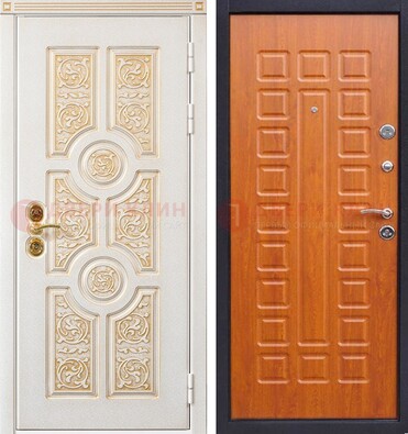 Белая железная дверь с виноритом ДВТ-230 в Павловском Посаде