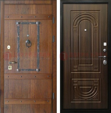Темная стальная дверь с виноритом ДВТ-232 в Павловском Посаде