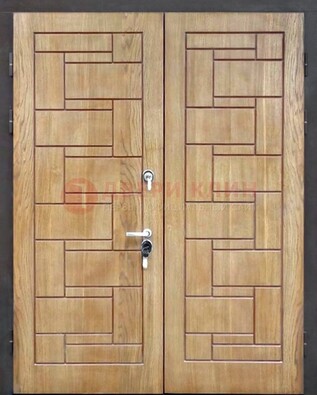 Светло-коричневая стальная дверь с виноритом ДВТ-245 в Павловском Посаде