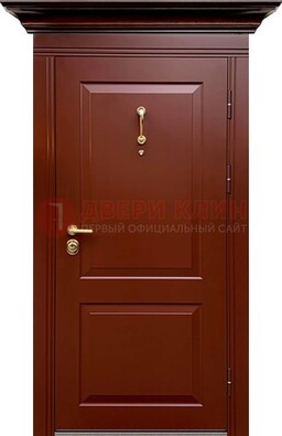 Красная железная дверь винорит для частного дома ДВТ-251 в Павловском Посаде