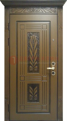Металлическая дверь с виноритом и узором ДВТ-256 в Павловском Посаде