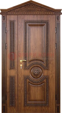 Узорная стальная дверь с виноритом для дома ДВТ-260 в Павловском Посаде