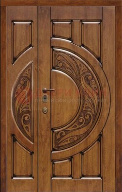 Коричневая входная дверь с виноритом ДВТ-5 в Павловском Посаде