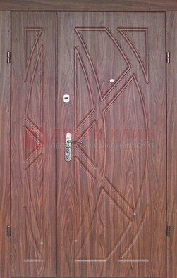 Железная тамбурная полуторная дверь с МДФ ПЛ-7 в Павловском Посаде